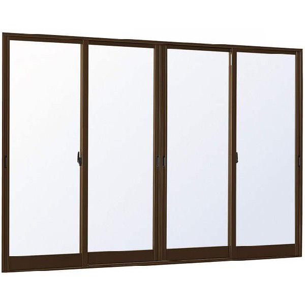 YKKAP窓サッシ 引き違い窓 フレミングJ[Low-E複層防音ガラス] 4枚建 半外付型[Low-E透明4mm+透明3mm]：[幅2870mm×高2030mm]　サッシ　アルミサッシ　引違い