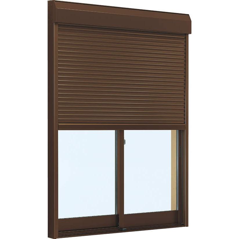 YKKAP窓サッシ 引き違い窓 フレミングJ[複層防犯ガラス] 2枚建[シャッター付] スチール耐風[外付]透明4mm+合わせ透明7mm：[幅1722mm×高1353mm]