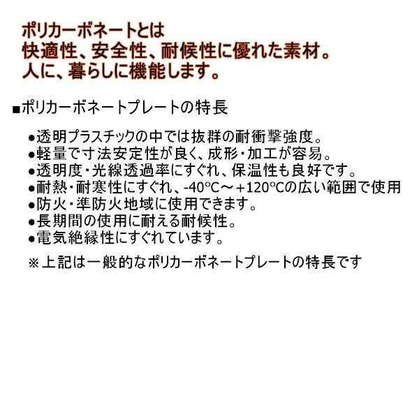 屋根材樹脂パネル(ポリカ) 厚さ2ｍｍ両面耐候：[幅1501〜1700mm×高801〜900mm]｜hokusei｜19