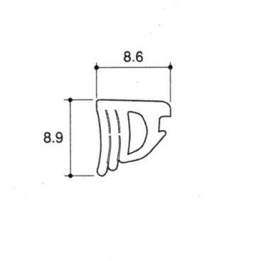 旧立山アルミ補修用部品 出窓 気密材:気密材 10m[PKD6067] コンビ出窓メルティーCD20型台形引違い窓 出窓Lシリーズ 洋風出窓DM21型四角引違い窓 断熱 気密性UP