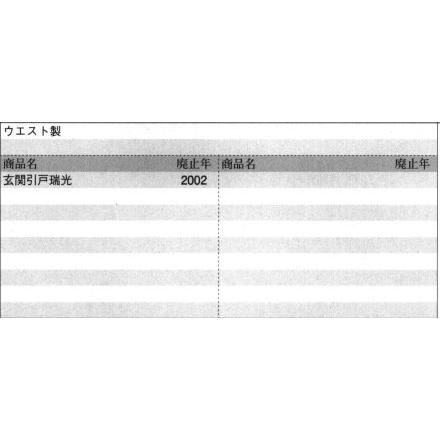 旧立山アルミ補修用部品　玄関引戸　引き違い戸錠：引き違い戸錠(内召合かまち)[PKH8069]