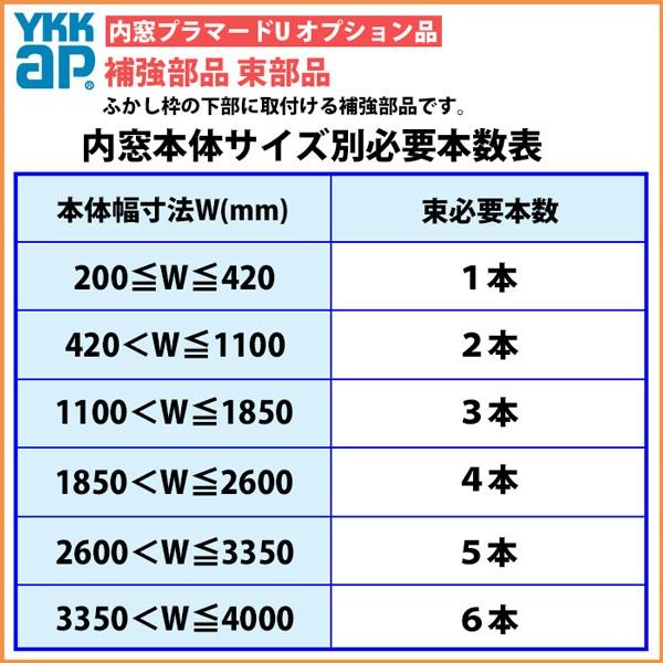[単品での注文不可]YKKAPプラマードU オプション 補強部品 束仕様：高さ(Hmm)1227〜1426用_2