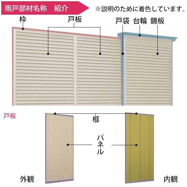 YKK AP YKKAP窓サッシ 後付オーダー雨戸(木製雨戸取替用) 鏡板付戸袋