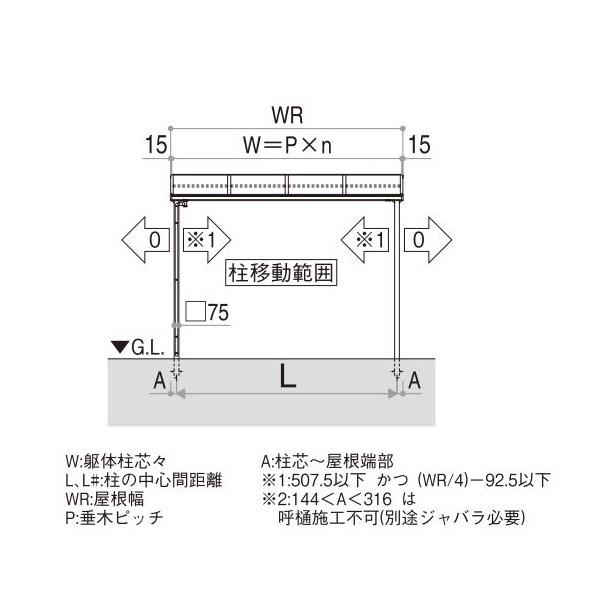 YKKAPウォールエクステリア テラス屋根 ソラリアテラス屋根 柱標準タイプ 積雪20cm相当[フラット型]：奥行1470mm[幅1820mm×高2500mm]｜hokusei｜06