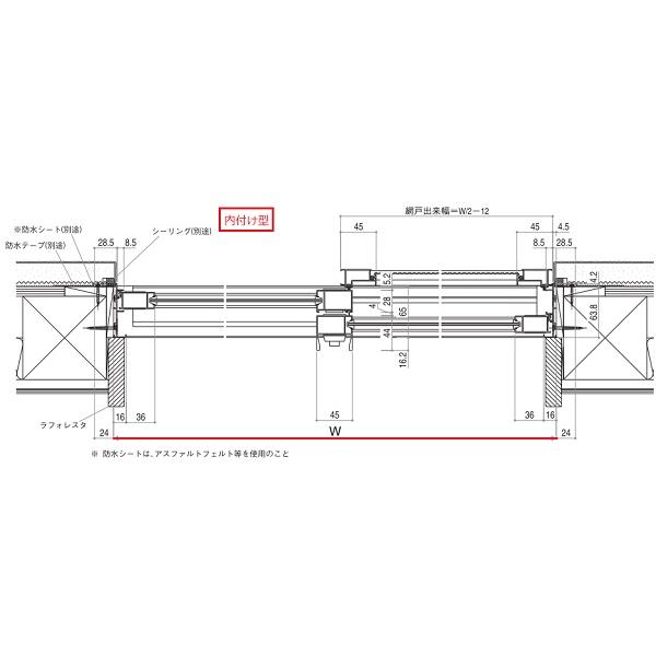 YKK AP YKKAP店舗 店舗引戸STH-3・3TH 2枚建 ランマ無[ガラリ付 YKK AP YKKAP店舗 店舗引戸STH-3・3TH 2枚建 ランマ無[ガラリ付