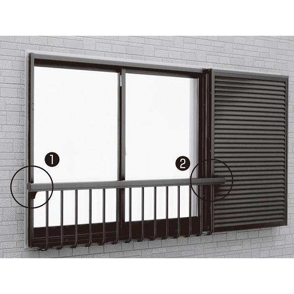 YKKAP窓まわり 窓手すり 手すりI型 セット品 鏡板付戸袋用：Tタイプ(雨戸2枚用)[幅1898mm×高500mm] | YKK AP | 02