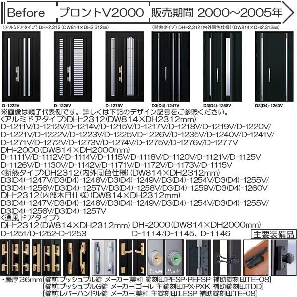 YKK AP 取替玄関ドア デュガードプロキオ DH＝20(片開き・片袖・両袖