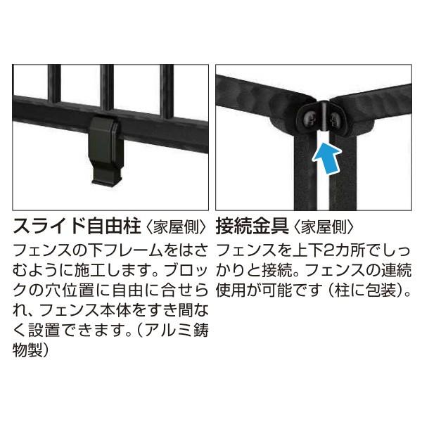 YKKAPガーデンエクステリア フェンス シャローネ ES11型 フェンス本体：[幅1000mm]×[高600mm]_2