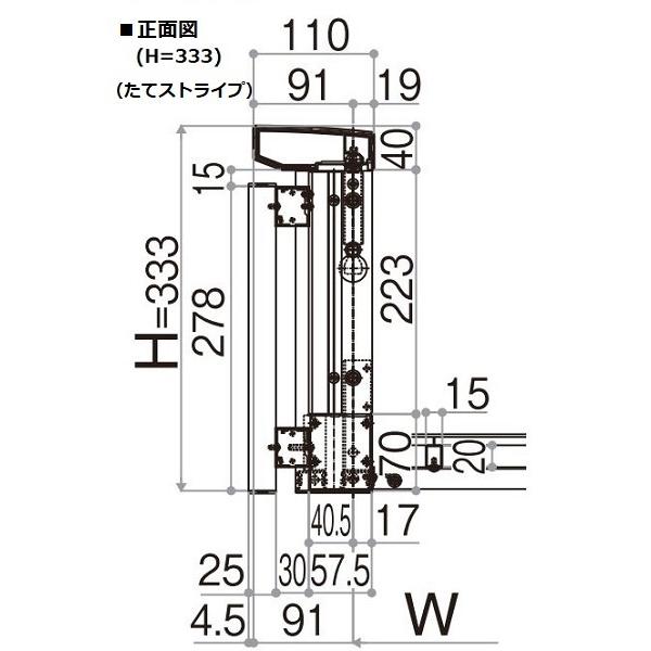 YKKAP窓まわり フラワーボックス ルシアス たてストライプ 高さ333：出幅:413mm[幅2718mm]｜hokusei｜06