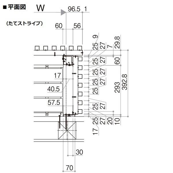 YKKAP窓まわり フラワーボックス ルシアス たてストライプ 高さ482：出幅:413mm[幅2718mm]｜hokusei｜04