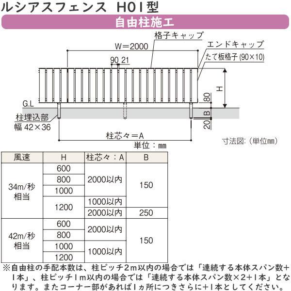 YKKAPガーデンエクステリア 形材フェンス ルシアスフェンス 本体 アルミ色：H01型[幅2000mm]の画像