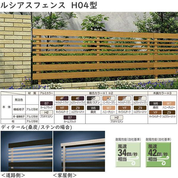 YKKAPガーデンエクステリア 形材フェンス ルシアスフェンス 本体 アルミ色：H04型[幅2000mm]の画像