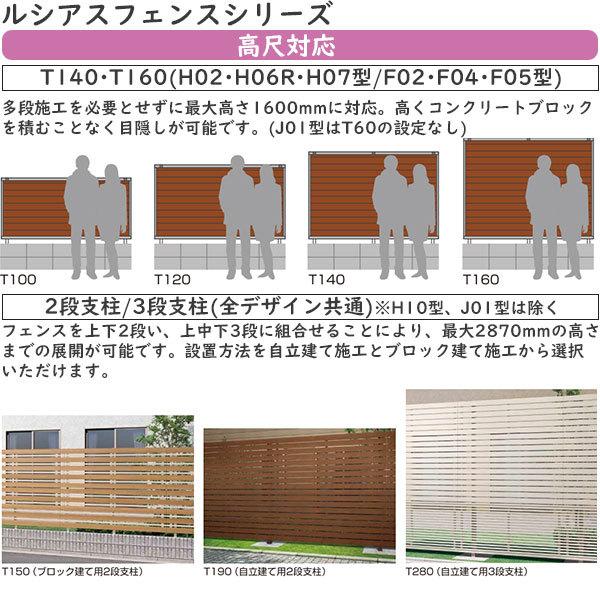 YKKAPガーデンエクステリア 形材フェンス ルシアスフェンス 本体 アルミ色：H04型[幅2000mm]の画像