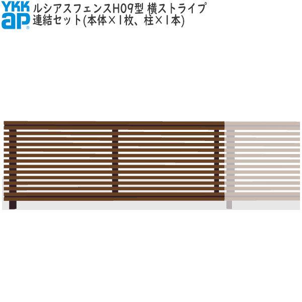 YKKAPガーデンエクステリア 形材フェンス ルシアスフェンス セット品 H09型：連結セット（アルミ色）