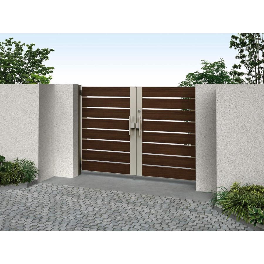 春夏新色 Ykkapガーデンエクステリア 門扉 ルシアス Bw01型 両開き 複合カラー 門柱セット 全幅 1600mm 幅800mm 高1600mm Ykk Ykk門扉 アルミ門扉 庭まわ 人気ブランド Www Technet 21 Org