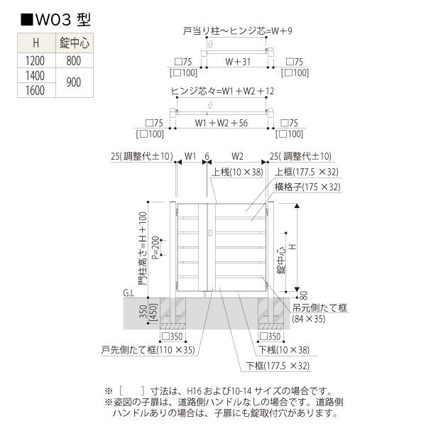 YKK AP YKKAPガーデンエクステリア 門扉 ルシアス W03(YS4)型 片開き 