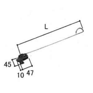 三協部品 勝手口 把手・トップラッチ：トップラッチ(上かまち)L=357mm[WD0789]