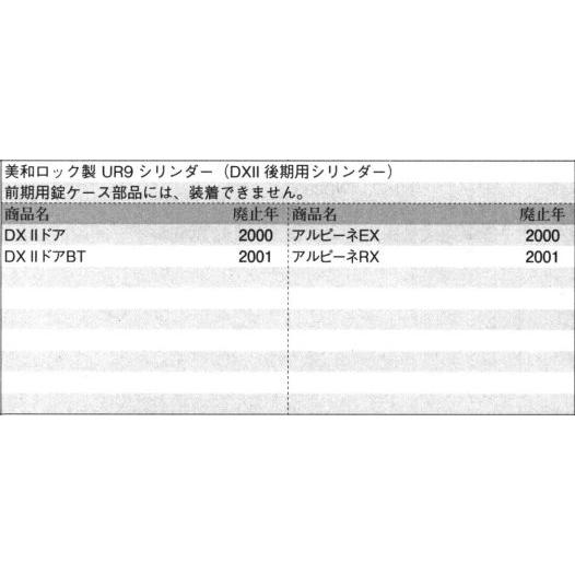 三協部品 玄関ドア シリンダー [WD2910-02] 美和ロック製 UR9シリンダー(DX2後期用シリンダー)刻印:GAE2 GAS2 PE02 玄関錠 かぎ穴交換 外鍵交換 正規品・の画像
