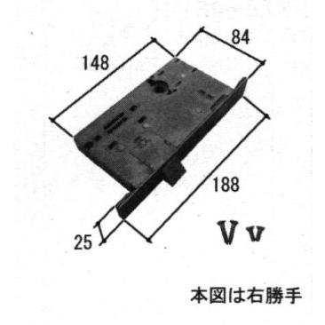 旧立山アルミ補修用部品 玄関ドア 錠：錠(たてかまち)[WD6161]