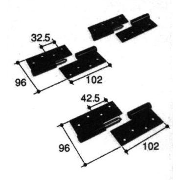 旧立山アルミ補修用部品 玄関ドア 丁番：丁番[WD6261-02]