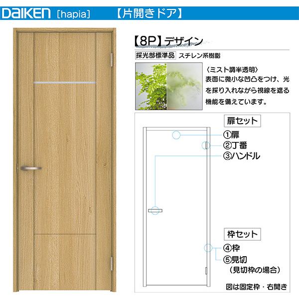 新作登場 Daiken室内ドア Hapia ハピア リビングドア 開き戸 片開きドア 価格帯円 8pデザイン 高さ 45mm Nスタンダード丁番 33mm ピボット丁番 直売純正品 Kpgu Ac In