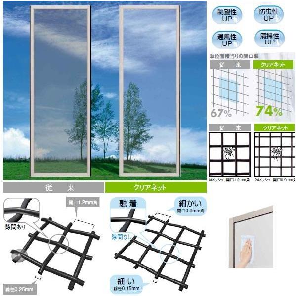 YKKAPオーダー網戸　引き違い窓用　4枚建用：[幅1401〜1503ミリ×高1001〜1100ミリ]