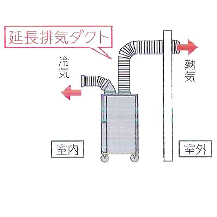 ナカトミ スポットエアコン オプション 排熱延長ダクト伸縮タイプ 0.8