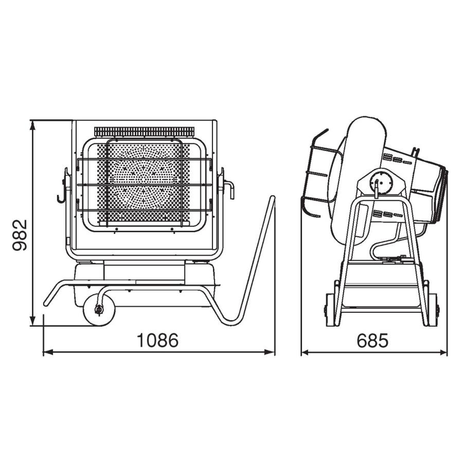 オリオン HRR480B-S ジェットヒーター 業務用暖房器 エコ オリオン HRR480B-S ジェットヒーター 業務用暖房器 エコ