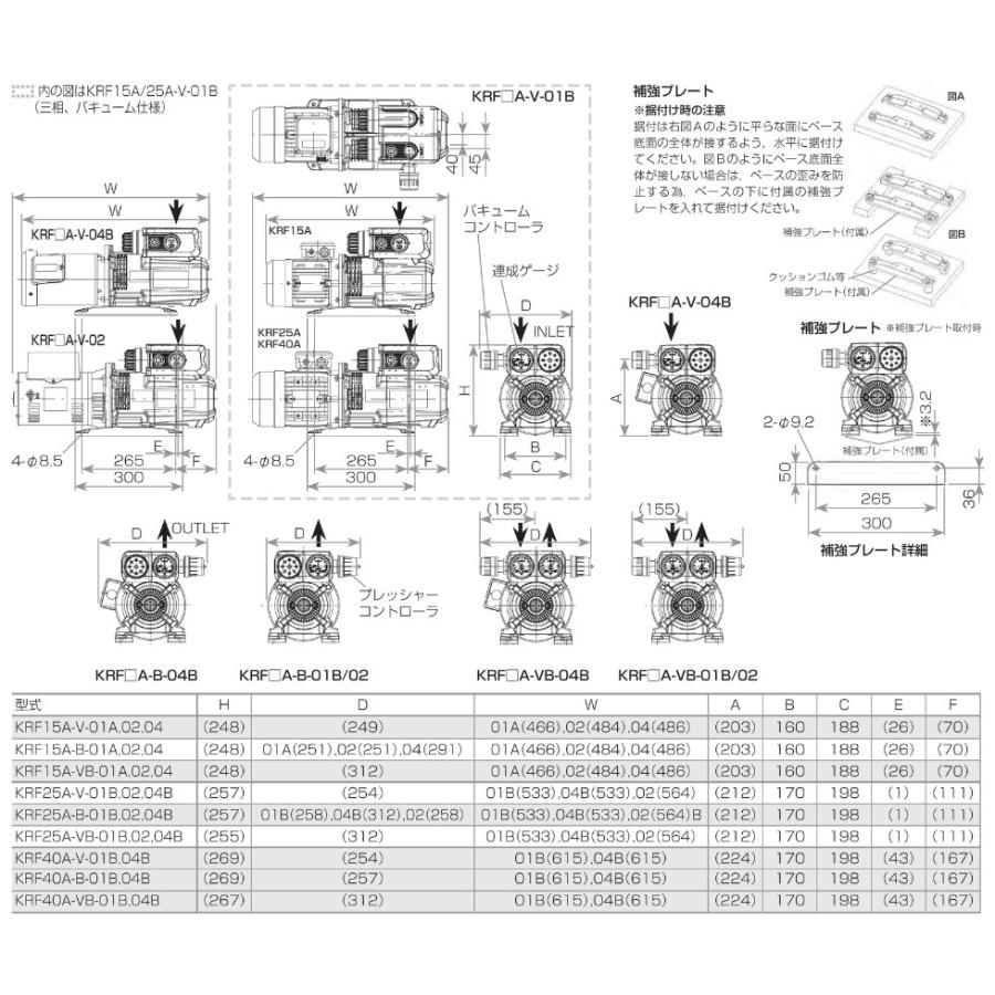 オリオン機械 KRF15A-V-01A 標準ドライポンプ ポンプ仕様 オリオン機械 KRF15A-V-01A 標準ドライポンプ ポンプ仕様
