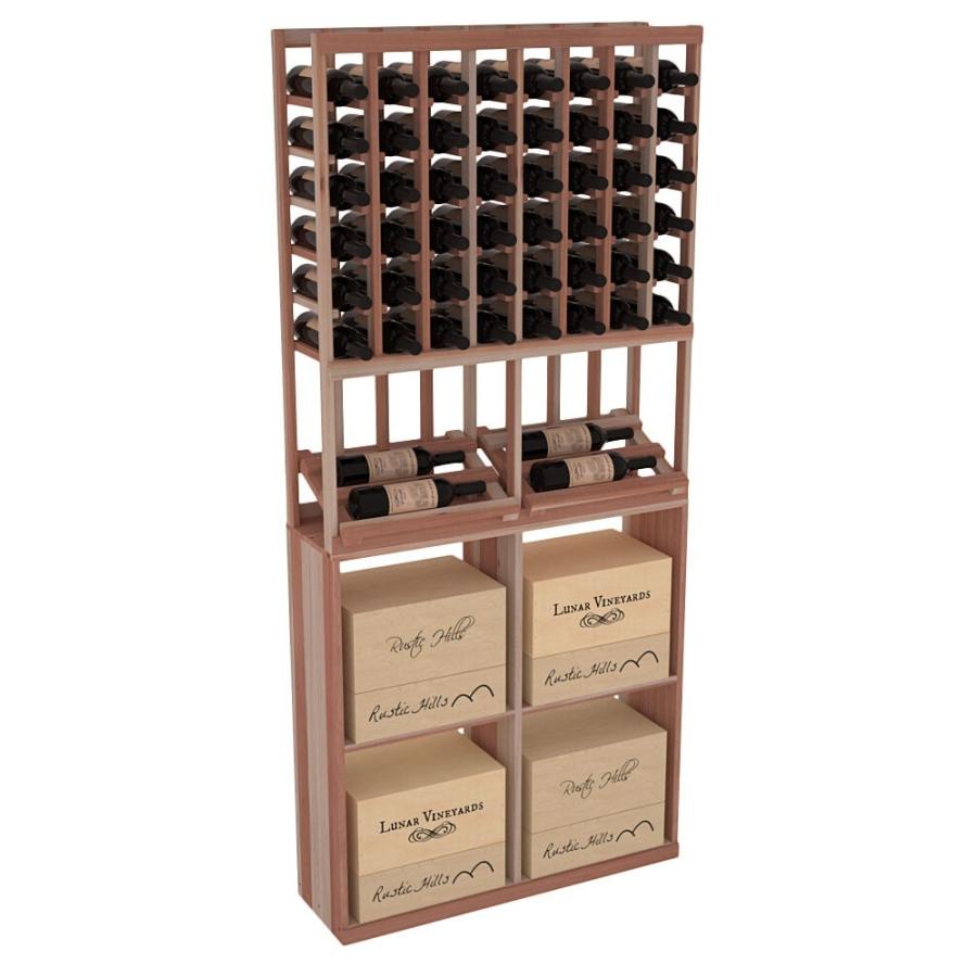 ワインラック Wooden Side Display Case Bin Combo Wine Cellar Rack Kit in Redwood.｜hokuto0124｜02