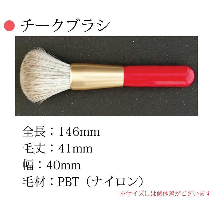 メイクブラシセット 6本セット（赤軸）/chu-r6 ※名入・熨斗