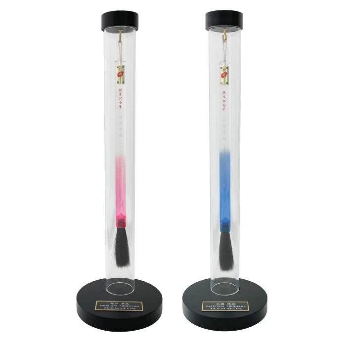 驚きの安さ 伝統工芸士作 赤ちゃん筆 送料無料 胎毛筆 誕生記念筆 熊野筆の技術で制作する赤ちゃん筆 輝コース 透明軸 ブルー 新発売の Technet 21 Org