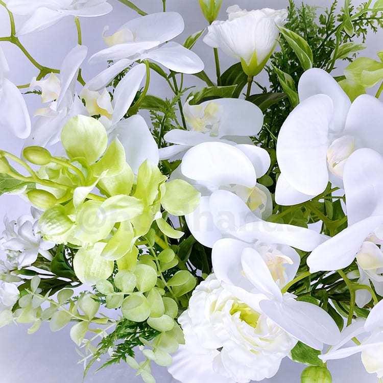 造花 仏花 胡蝶蘭 お供え 仏壇 仏壇用 花 蘭 トルコキキョウ 高品質 ご