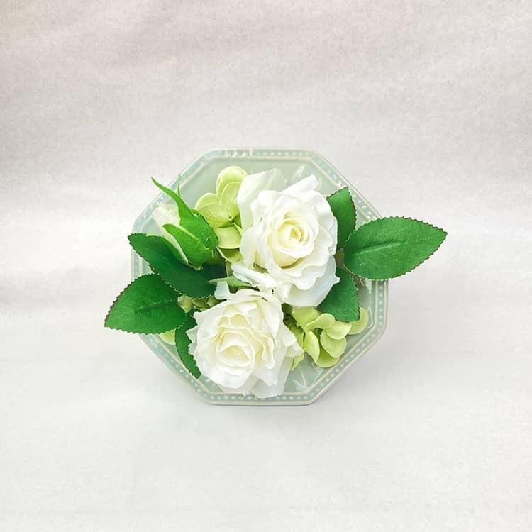 造花 ギフト インテリア 玄関 フラワー アレンジメント 陶器 アレンジ 花 バラ あじさい 雑貨 プレゼント 引越し 結婚祝い 退職祝い お供え ペット 犬 仏花 白 Gaw0001 Holdhands 造花専門店 通販 Yahoo ショッピング