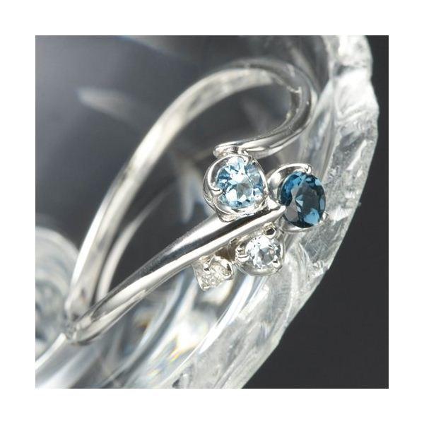 返品送料無料 K10wg ホワイトゴールド グラデーションブルートパーズリング 15号 お洒落 Www Ftigroupe Com