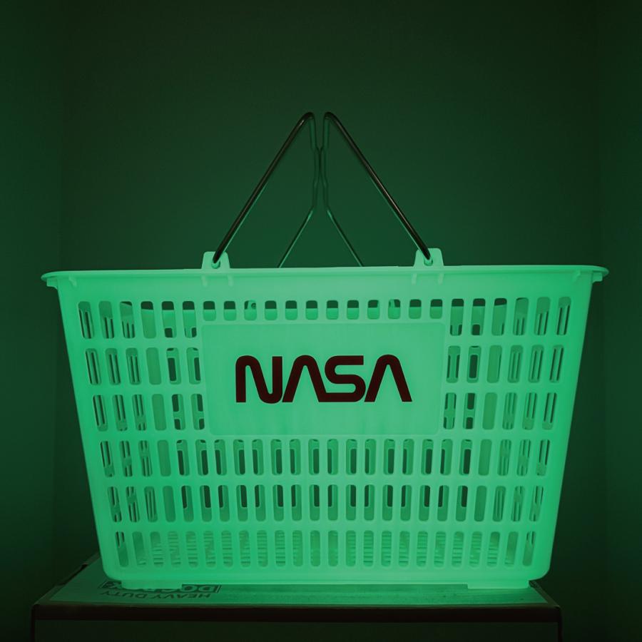 【2個セット】「蓄光」　NASA ショッピングバスケット 買い物かご NASA ショッピングバスケットShopping Basket 蓄光 : HOLIDAY GENERAL