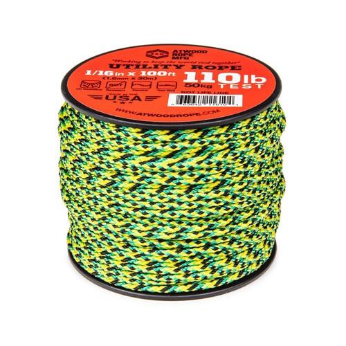 カラー：Gecko 】30m巻 / 径1.6mm , Utility Rope 耐加重45kg アメリカ製 Atwood MFG 社製 1巻 ...