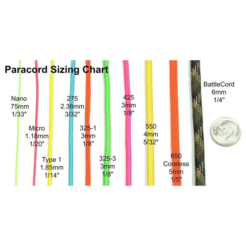 カラー：GOLDENROD 】325 Parachute Cord , 耐加重148Kg アメリカ製