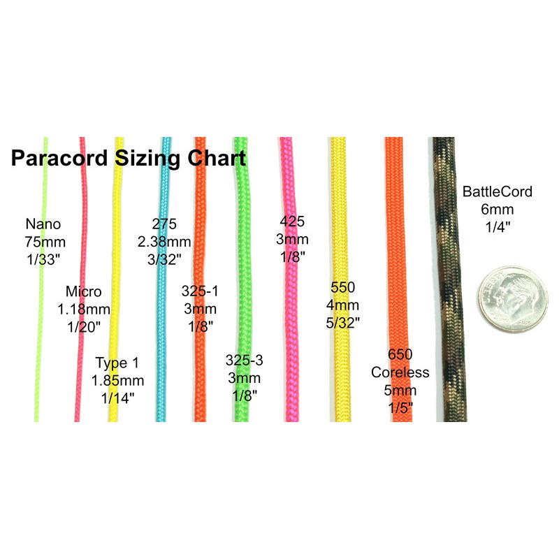 1m カット売り 】Type 1 95 PARACORD 1/16 INCH 製 / アメリカ製 Para