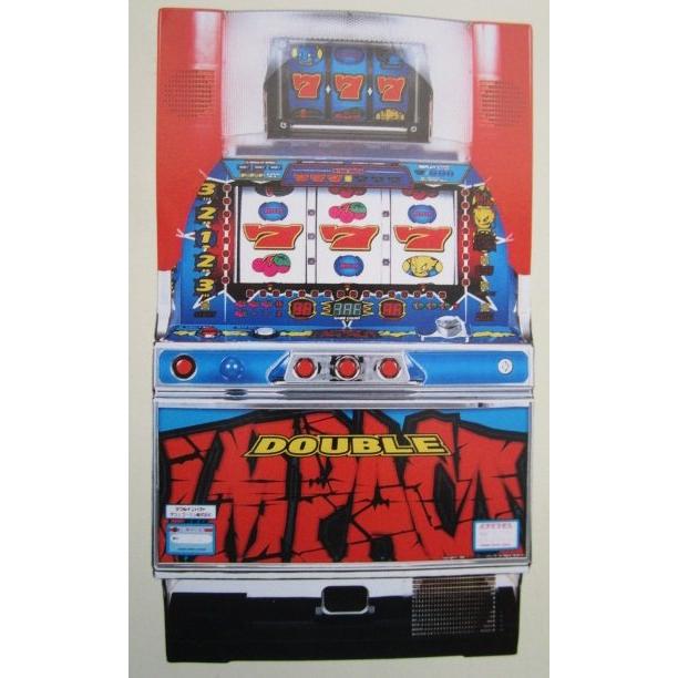 ※※ ダブルインパクト　テクノコーシン/ラスター　SLOT【パチスロ実機/パンフレット/チラシ】1-3　レトロ 懐かしの名機　テープ跡あり | 