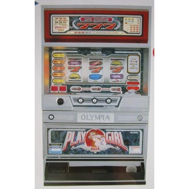 ※※ プレイガールクイーン　オリンピア　SLOT【パチスロ実機/パンフレット/チラシ】1-3　レトロ 懐かしの名機　テープ跡あり | 