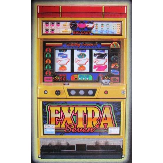 ※※ エクストラセブン　岡崎産業/OKAZAKI　SLOT【パチスロ実機/パンフレット/チラシ】0-3　レトロ 懐かしの名機　テープ跡あり | 