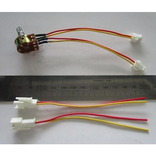 ※※ 左右均等バランス可能　ダブルタイプの回転式ボリューム5kΩ　コネクター式で簡単取り付け【新品/未使用】弊社で配線の半田付け商品 |  | 01