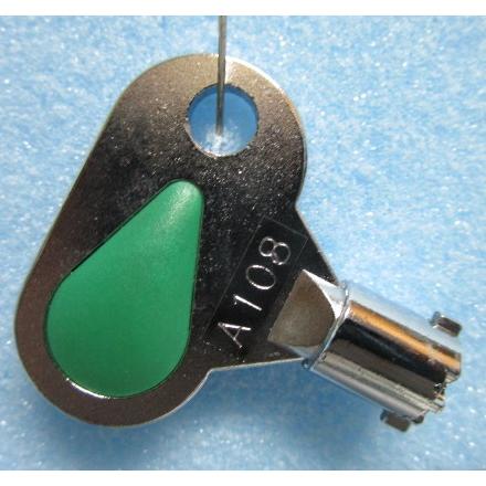 ▲▲ 鍵番号：純正 A108　(カム付き)　大都技研【シリンダーとドアキー】5_9　レトロパチスロ実機 かぎ カギ シェイク |  | 01