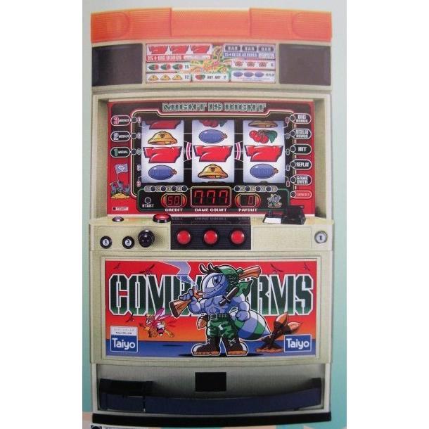 ※※ コンバットアームズ　タイヨー　SLOT【パチスロ実機/パンフレット/チラシ】1-3　レトロ 懐かしの名機　テープ跡/キズあり | 