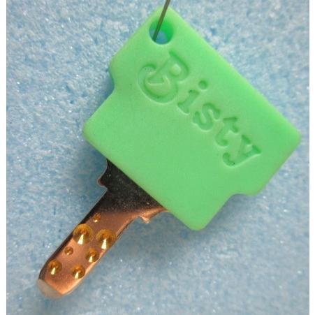※※ 薄緑色ドアキー：1671 (純正)　ビスティー/三共　パチスロ実機用【鍵,かぎ,カギ】2(現物画像)　家スロット用　エヴァンゲリオン |  | 01