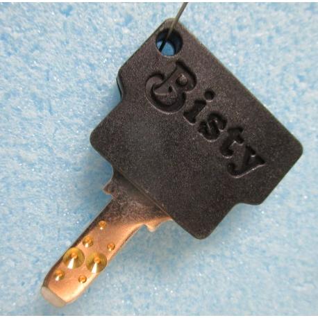 ※※ 黒色ドアキー：1706 (純正)　ビスティー/三共　パチスロ実機用【鍵,かぎ,カギ】2(現物画像)　家スロット用　ボンバーパワフル |  | 01