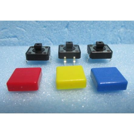 ※※ 小型タクトボタン　キャップ式　3個セット　プッシュON タイプ【新品/未使用】スイッチ　電子部品 | 