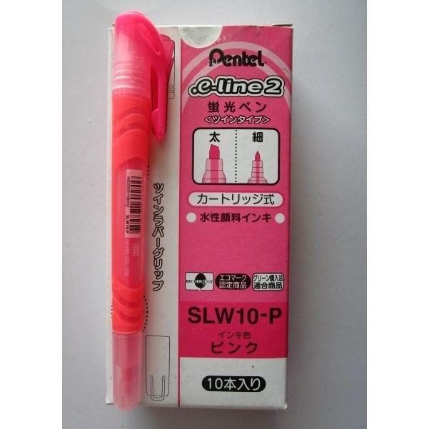 ※※ SLW10-P(ピンク/ツインタイプ)いまだけ4本セット　ぺんてる 蛍光ペン【未使用/筆記チェック済み】処分価格,百均,100円均一 | 
