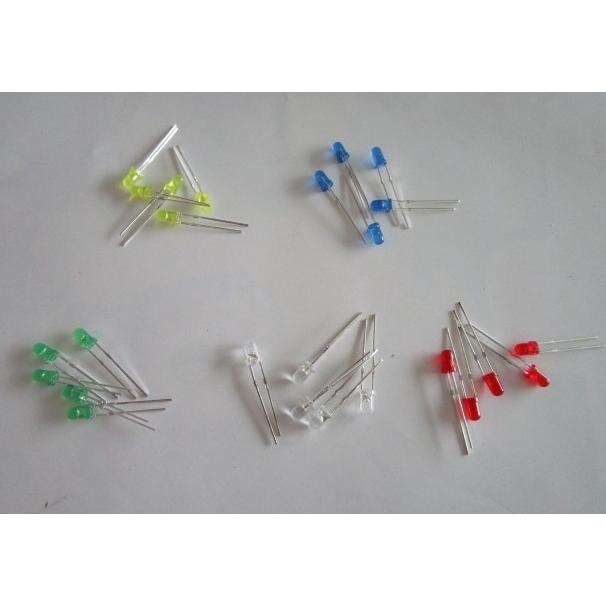 ※※ LED　発光ダイオード　5色×5本=25本セット　部品/パーツ　処分価格,百均,100円均一　追加分あり　電子部品 | 